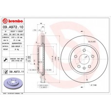 09.A972.11 BREMBO Гальмівний диск