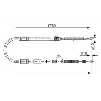 1 987 477 540 BOSCH Тросик, cтояночный тормоз