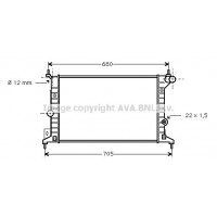 OLA2242 AVA QUALITY COOLING Радіатор охолодження двигуна