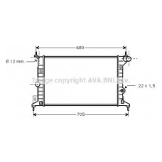 OLA2242 AVA QUALITY COOLING Радіатор охолодження двигуна