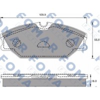 FO 688981 FOMAR Friction Комплект гальмівних колодок дисковий гальм