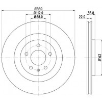 8DD 355 118-021 HELLA Гальмівний диск