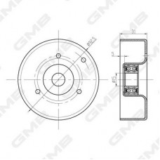 GTC0510 GMB Паразитный / Ведущий ролик, Зубчастий ремінь
