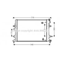 VNA2370 AVA QUALITY COOLING Радіатор охолодження двигуна