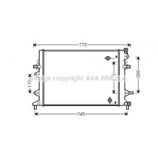 VNA2370 AVA QUALITY COOLING Радіатор охолодження двигуна
