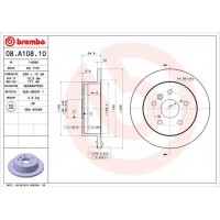 08.A108.10 BREMBO Гальмівний диск