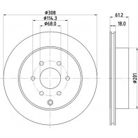 8DD 355 131-391 HELLA PAGID Гальмівний диск