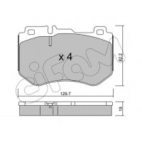 822-1018-0 CIFAM Комплект гальмівних колодок дисковий гальм