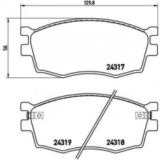 P 30 026 BREMBO Комплект гальмівних колодок дисковий гальм