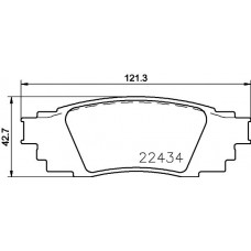 8DB 355 025-121 HELLA Комплект гальмівних колодок дисковий гальм