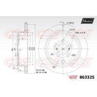 863325 MAXTECH Гальмівний диск