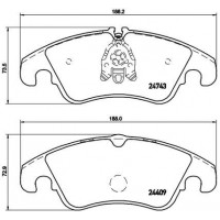 P 85 098 BREMBO Комплект гальмівних колодок дисковий гальм