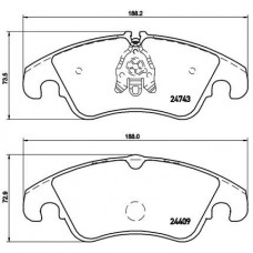 P 85 098 BREMBO Комплект гальмівних колодок дисковий гальм