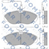 FO 629481 FOMAR Friction Комплект гальмівних колодок дисковий гальм