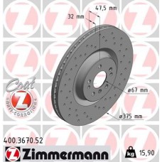 400.3670.52 ZIMMERMANN Гальмівний диск
