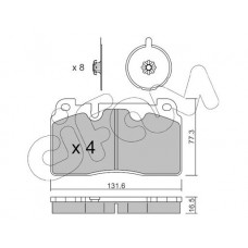 822-979-0-141 CIFAM Комплект гальмівних колодок дисковий гальм
