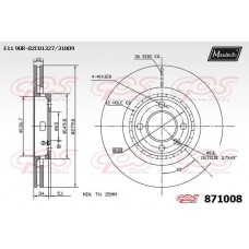 871008 MAXTECH Гальмівний диск