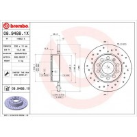 08.9488.1X BREMBO Гальмівний диск