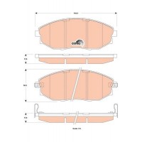 GDB4179 TRW Комплект гальмівних колодок дисковий гальм