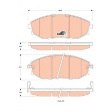 GDB4179 TRW Комплект гальмівних колодок дисковий гальм
