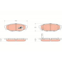 GDB3373 TRW КомплеК т гальмівних колодок, дискове гальмо