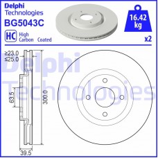 BG5043C DELPHI Гальмівний диск