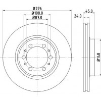 8DD 355 105-131 HELLA PAGID Гальмівний диск