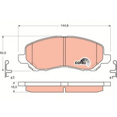 GDB3287 TRW Комплект гальмівних колодок дисковий гальм
