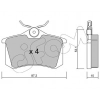 822-100-0 CIFAM Комплект гальмівних колодок дисковий гальм