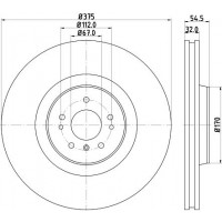 8DD 355 128-941 HELLA PAGID Гальмівний диск