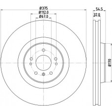 8DD 355 128-941 HELLA Гальмівний диск