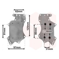 03013707 VAN WEZEL масляний радіатор двигунне олива