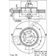 09.9130.75 BREMBO Гальмівний диск