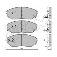 822-515-0 CIFAM Комплект гальмівних колодок дисковий гальм