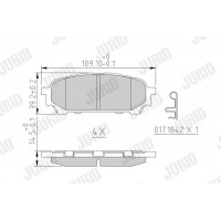 572529J JURID Комплект гальмівних колодок дисковий гальм