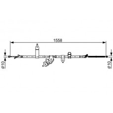 1 987 482 512 BOSCH Тросик, cтояночный тормоз