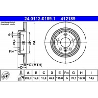 24.0112-0189.1 ATE Гальмівний диск