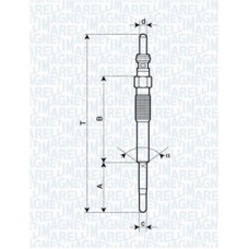 062900080304 MAGNETI MARELLI Свічка розжарювання