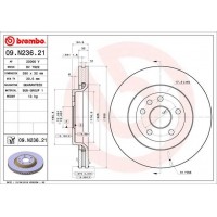 09.N236.21 BREMBO Гальмівний диск