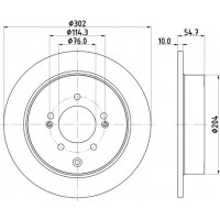 8DD 355 126-911 HELLA PAGID Гальмівний диск