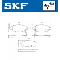 VKBP 80318 A SKF КомплеК т гальмівних колодок, дискове гальмо