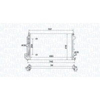 350213162500 MAGNETI MARELLI Радіатор охолодження двигуна
