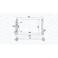 350213162500 MAGNETI MARELLI Радіатор охолодження двигуна