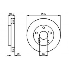 0 986 478 726 BOSCH Гальмівний диск