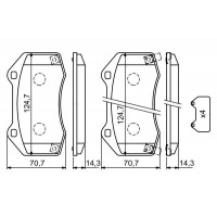 0 986 494 718 BOSCH Комплект гальмівних колодок дисковий гальм