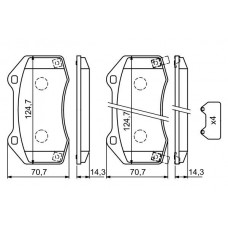 0 986 494 718 BOSCH Комплект гальмівних колодок дисковий гальм