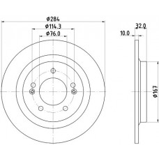 8DD 355 134-401 HELLA PAGID Гальмівний диск