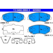 13.0460-5860.2 ATE Комплект гальмівних колодок дисковий гальм