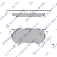 SP1385 Hi-Q Комплект гальмівних колодок дисковий гальм