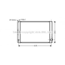TOA2400 AVA QUALITY COOLING Радіатор охолодження двигуна